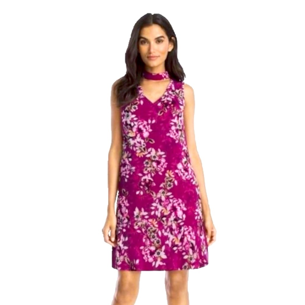 WHBM Beautiful Floral Pink Dress size 12